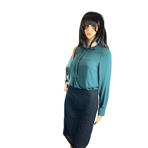 (6 for $25) Old Navy The Tunic Popover Blouse in Teal Size Small - Picture 7 of 10